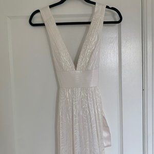 BCBG White Floral Maxi Dress